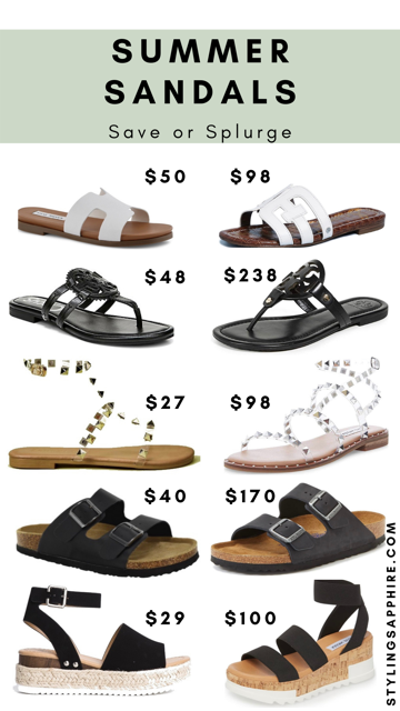 Save or Splurge – Sandals – Styling Sapphire